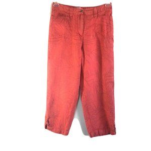 CHICO’S Women’s Size 0.5, (6 or small) Persian Red Linen Crop Pants